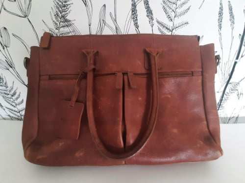Burkely laptop tas ruw leder