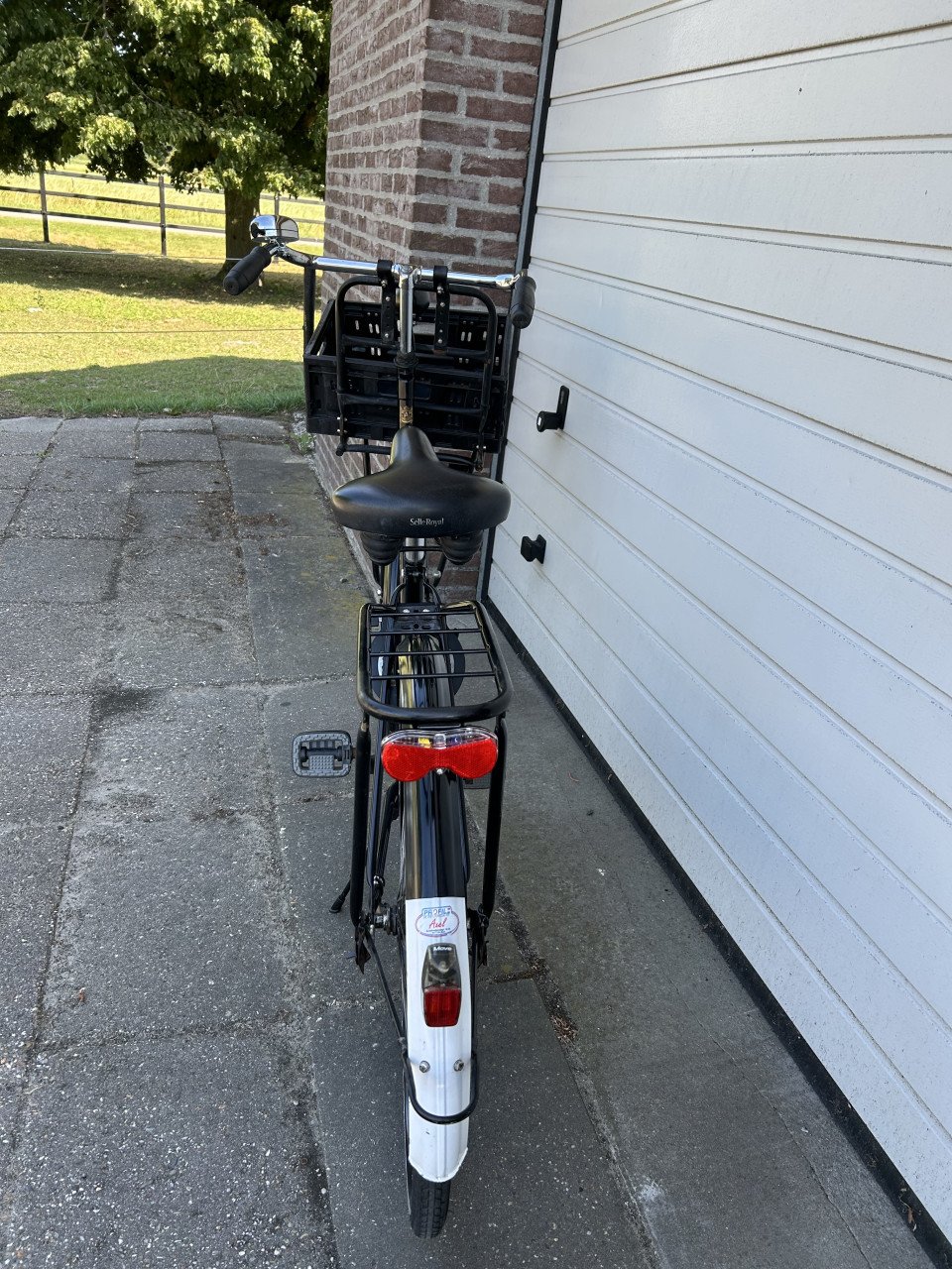 Omafiets, 28 inch met krat