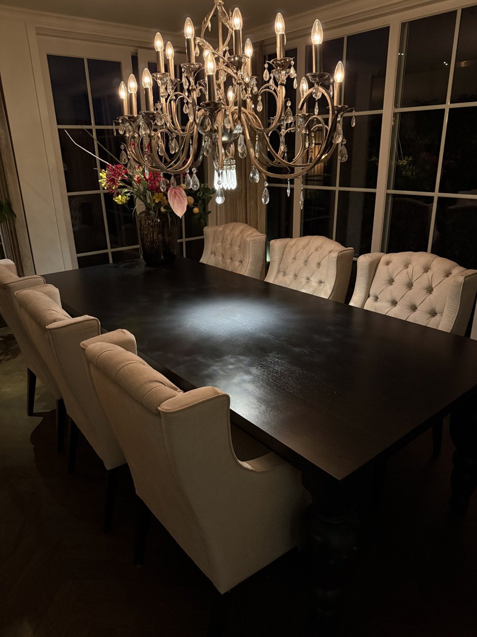 6 Eetkamerstoelen en tafel (Keijser&Co), nauwelijks gebruikt