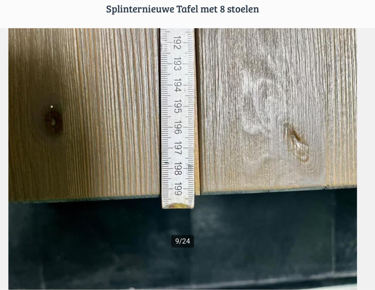 Nieuwe tafel met 8 stoelen