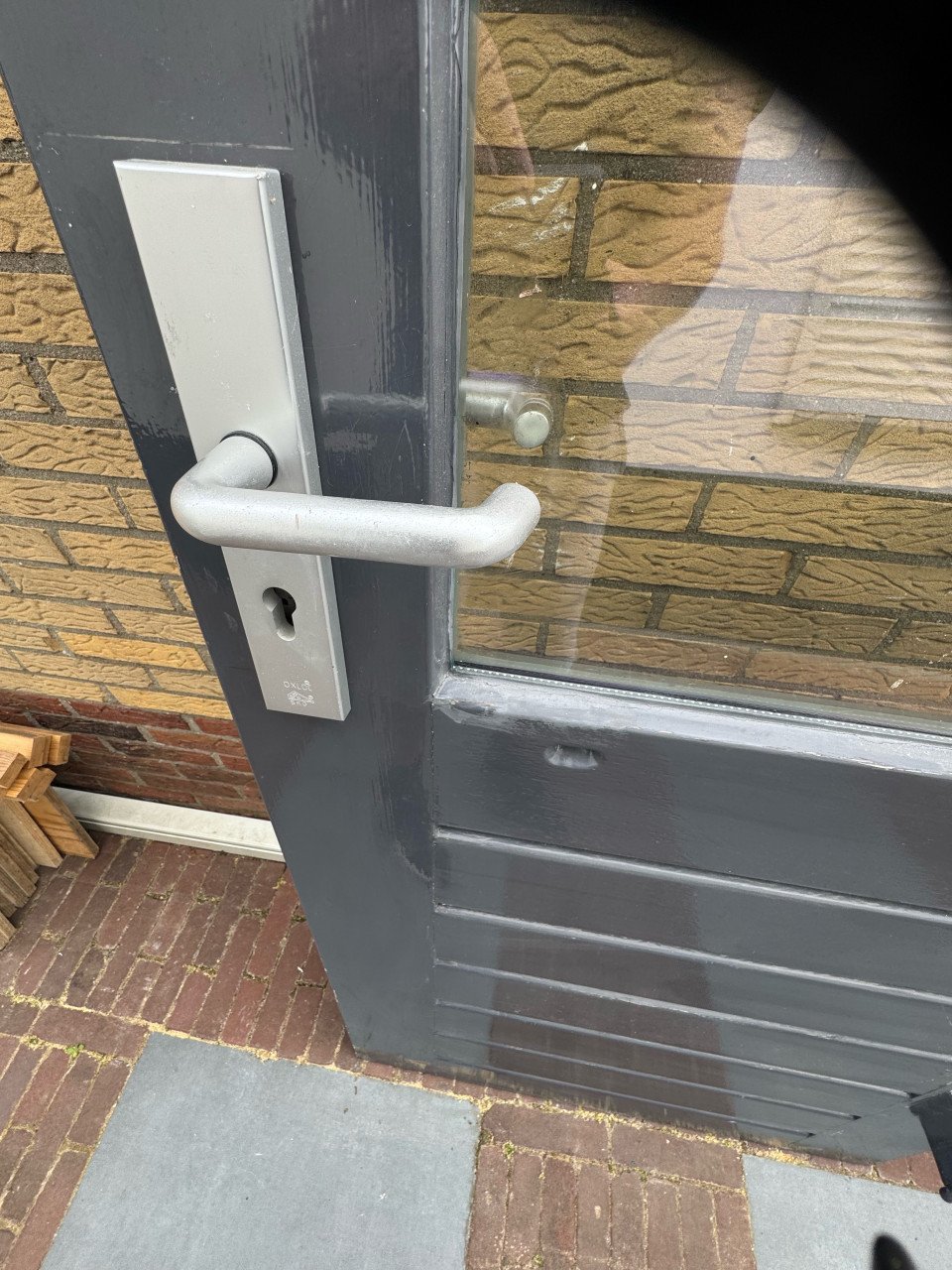 Hardhouten buitendeur met dubbelglas