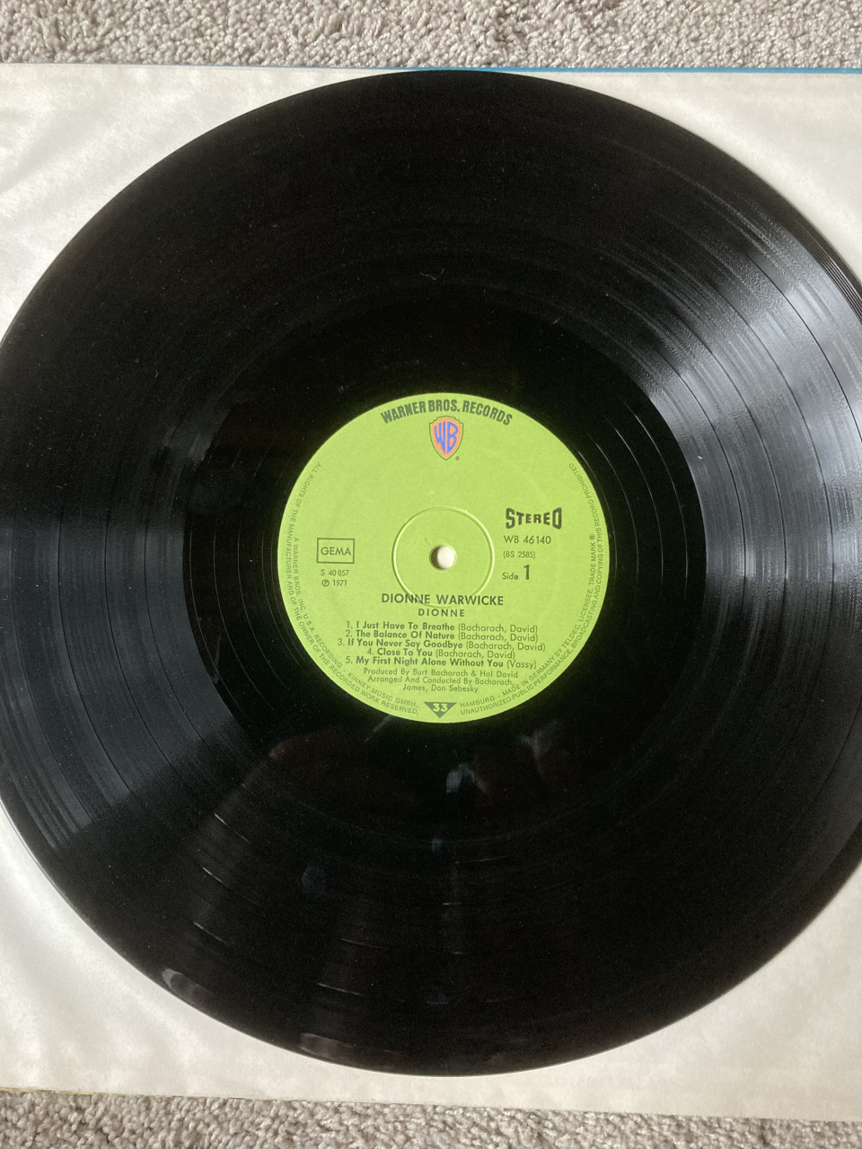 LP Dionne Warwick Dionne Hal David Burt Bacharach