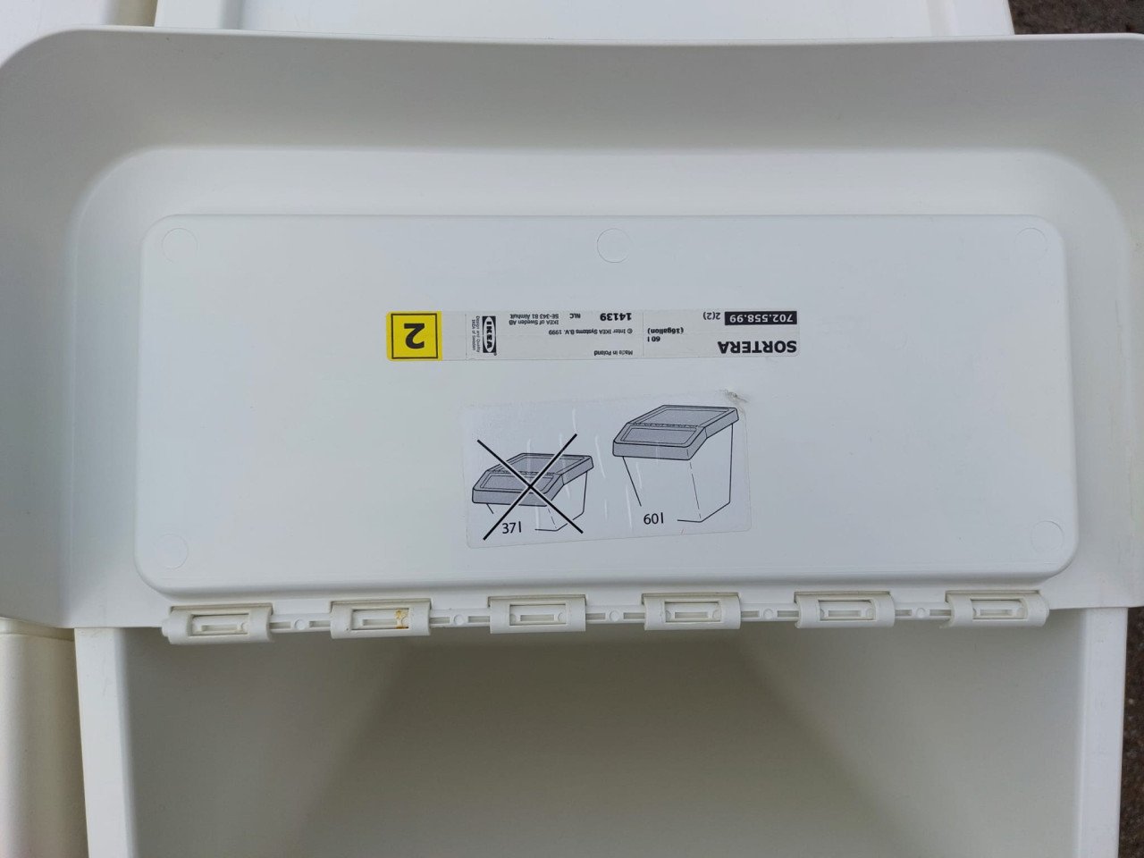 Opbergbakken - Ikea Sortera, inhoud 60 L