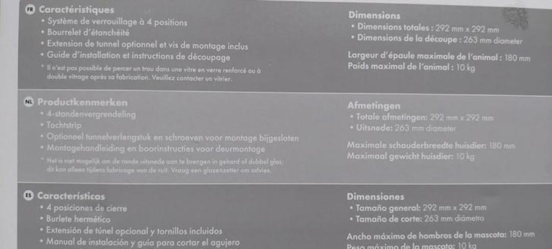 Dierenluikje voor kat of kleine hond