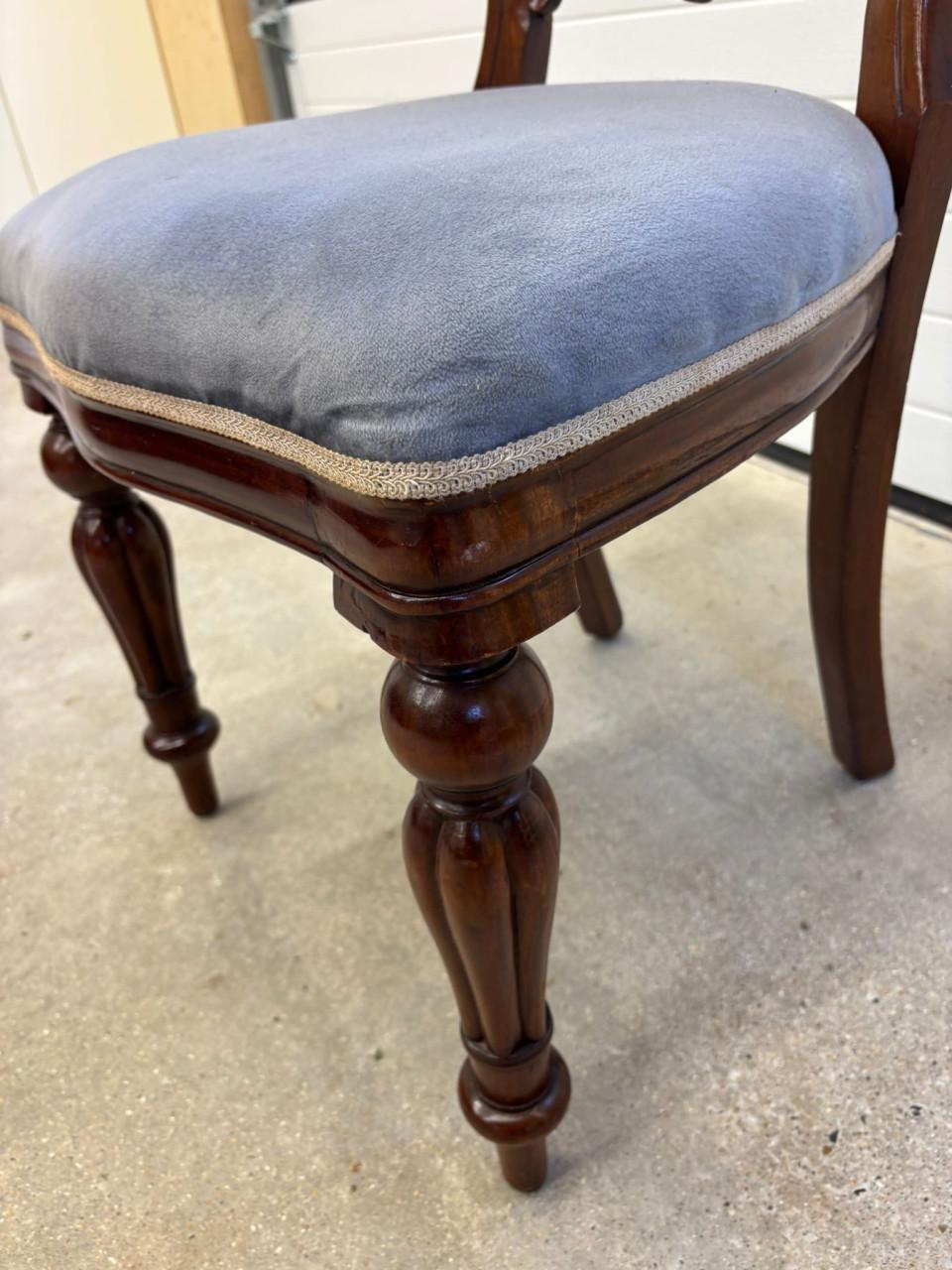 6x biedermeier eetkamer stoelen