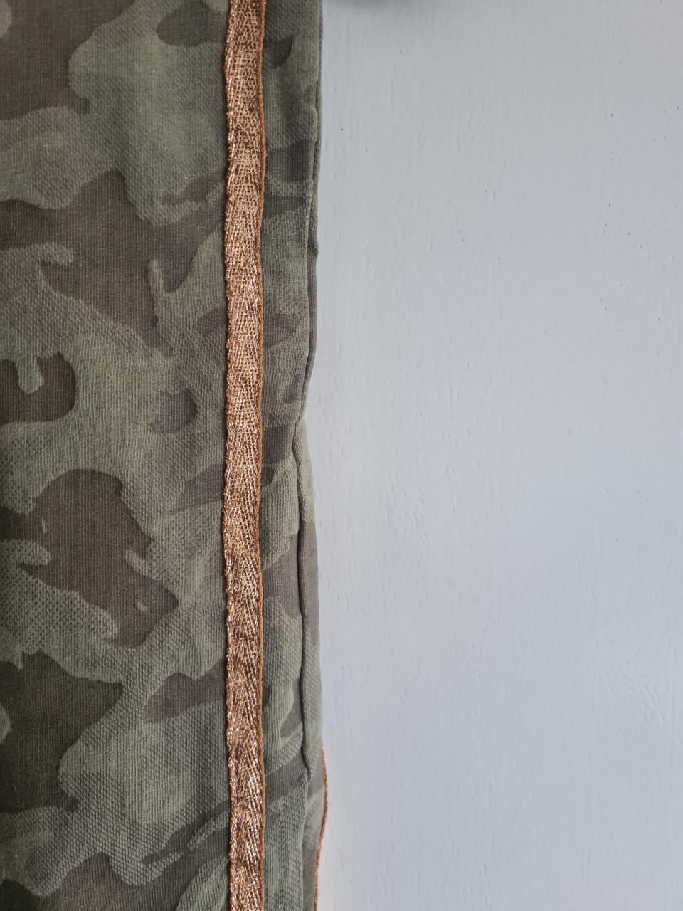 D-Zine kaki groen zomer jurkje / lange sweater  Maat 128-134