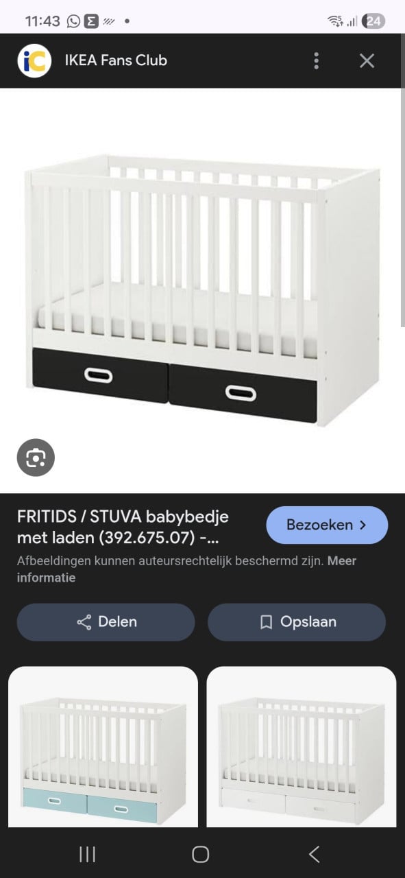 Baby ledikant stuva