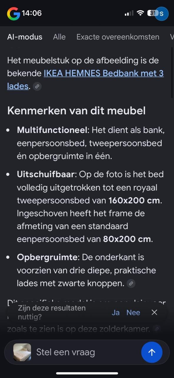 Bedbank ikea hemnes met 3 lades