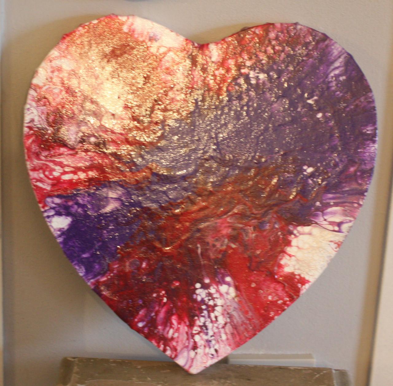 Kleurrijke hart canvas