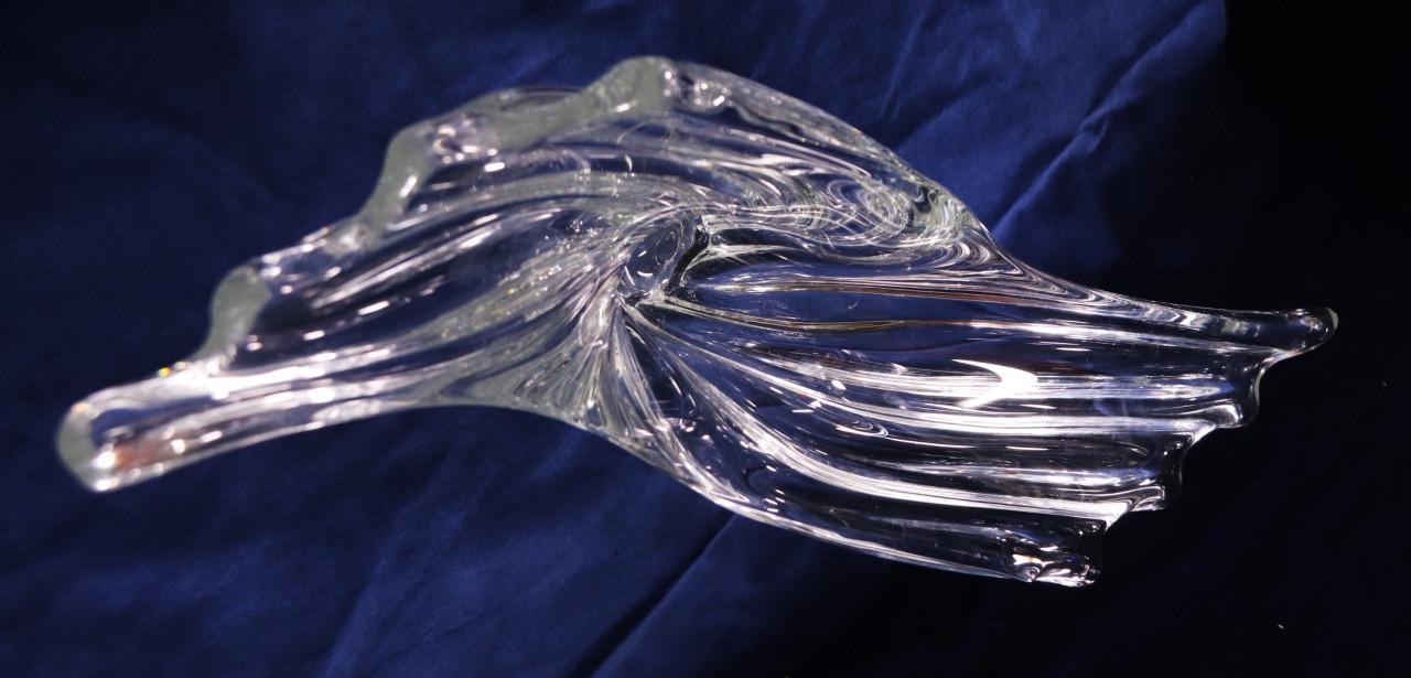 Vintage Glazen Sier Schaal ( is gemerkt )