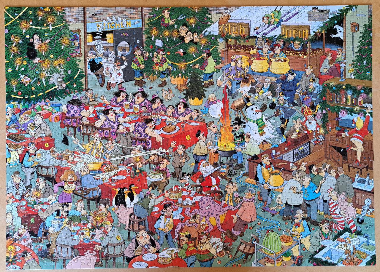 JAN VAN HAASTEREN - HET KERSTDINER 1000 stukjes