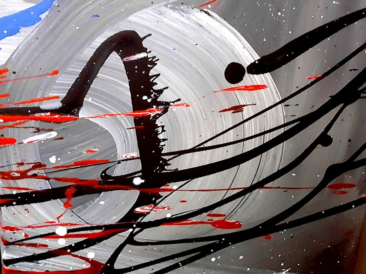 " Abstract Passion " Prachtig Acryl 5 luik 150 cm x 70 cm