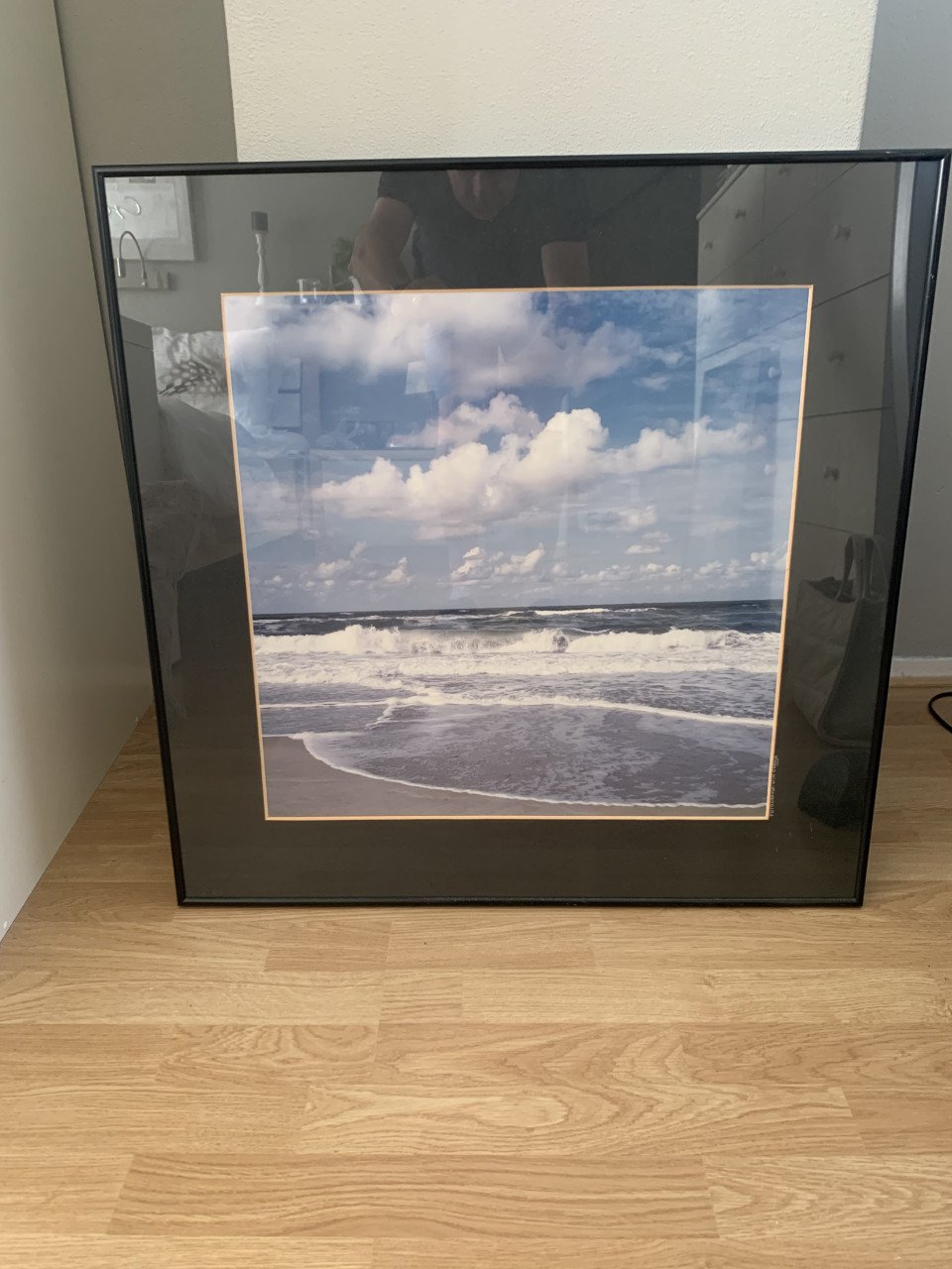 2 Ingelijste zee/strandgezichten