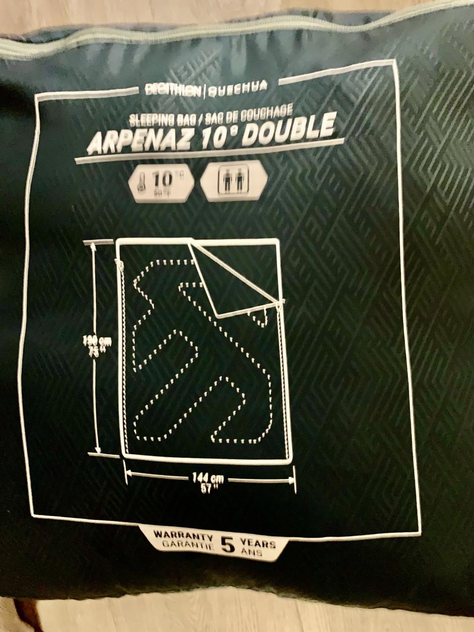 Quechua 2 persoons slaapzak arpenaz 10c