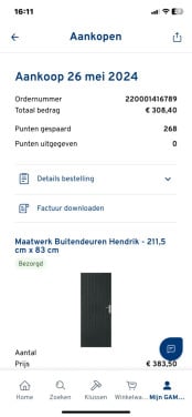 Hardhouten buitendeur
