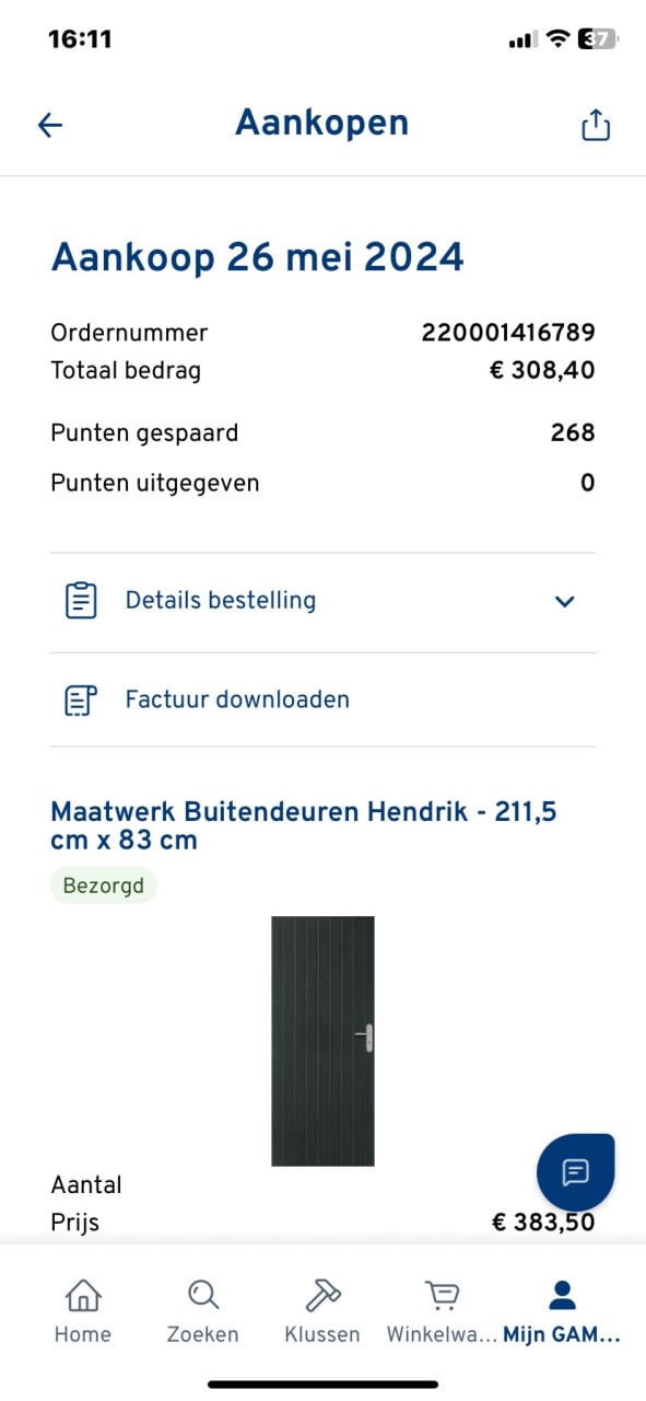 Hardhouten buitendeur