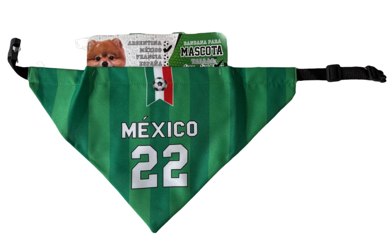 T-shirtje&sjaaltje van het Mexicaanse selectie voor honden.