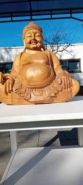 Mooie massief houten zittende boeddha uit Bali