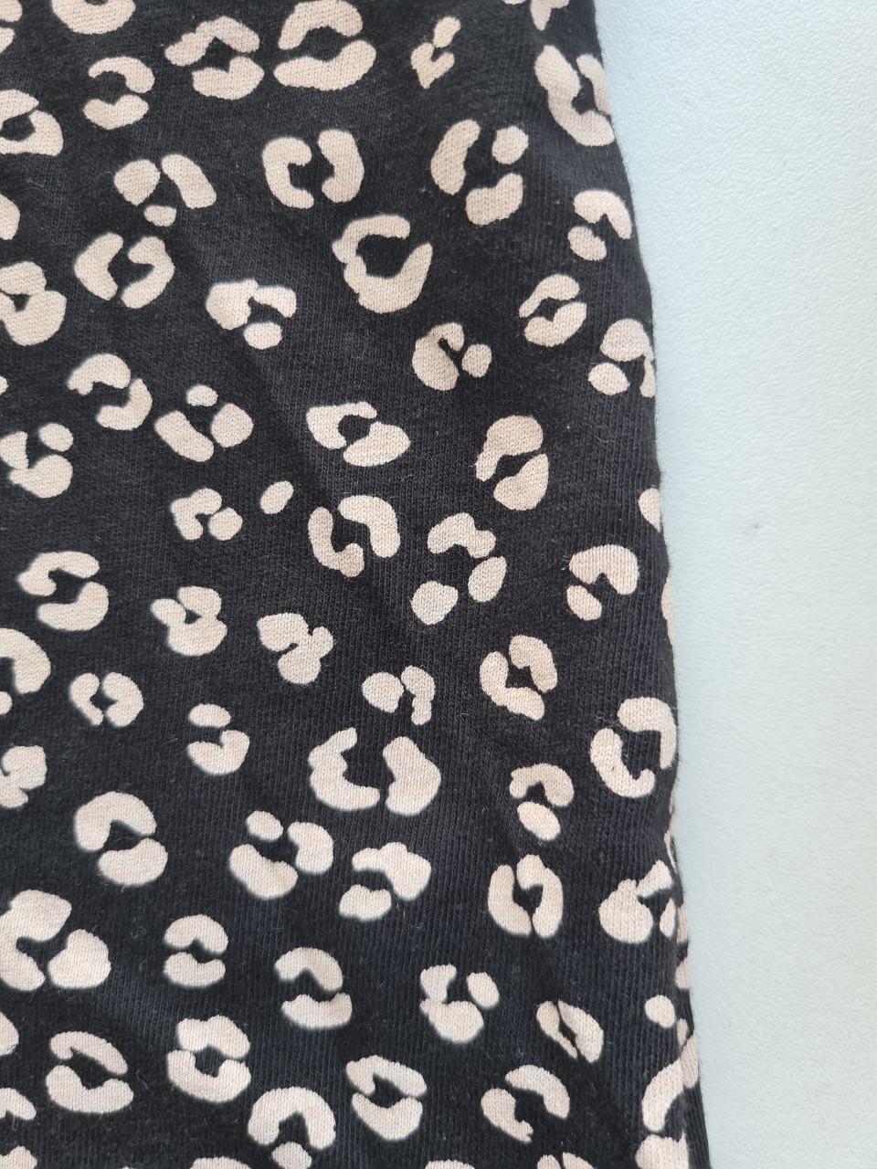 Zwart - beige tijgerprint topje van H&M Maat 122-128