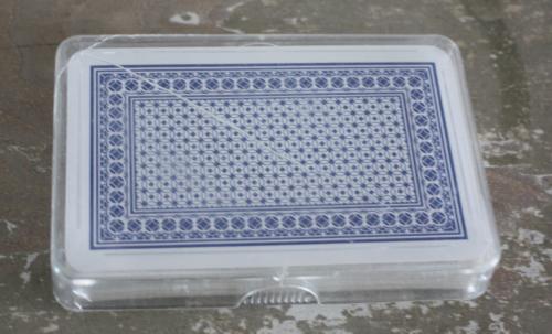 Spelkaarten met blauwe print