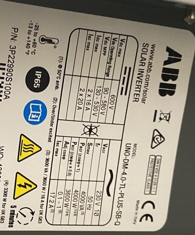 ABB UNO-DM-4.0-TL-PLUS-SB-Q Solar Inverter