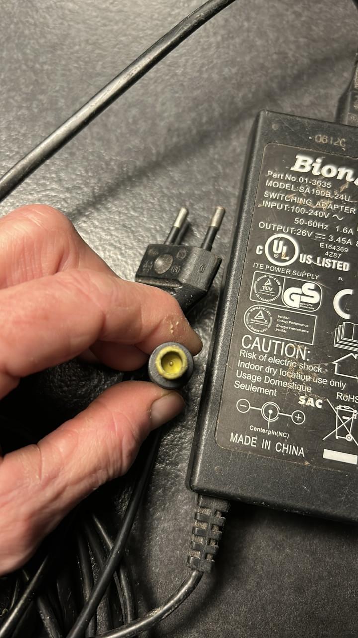 Oplader fiets Bionx 1 pins