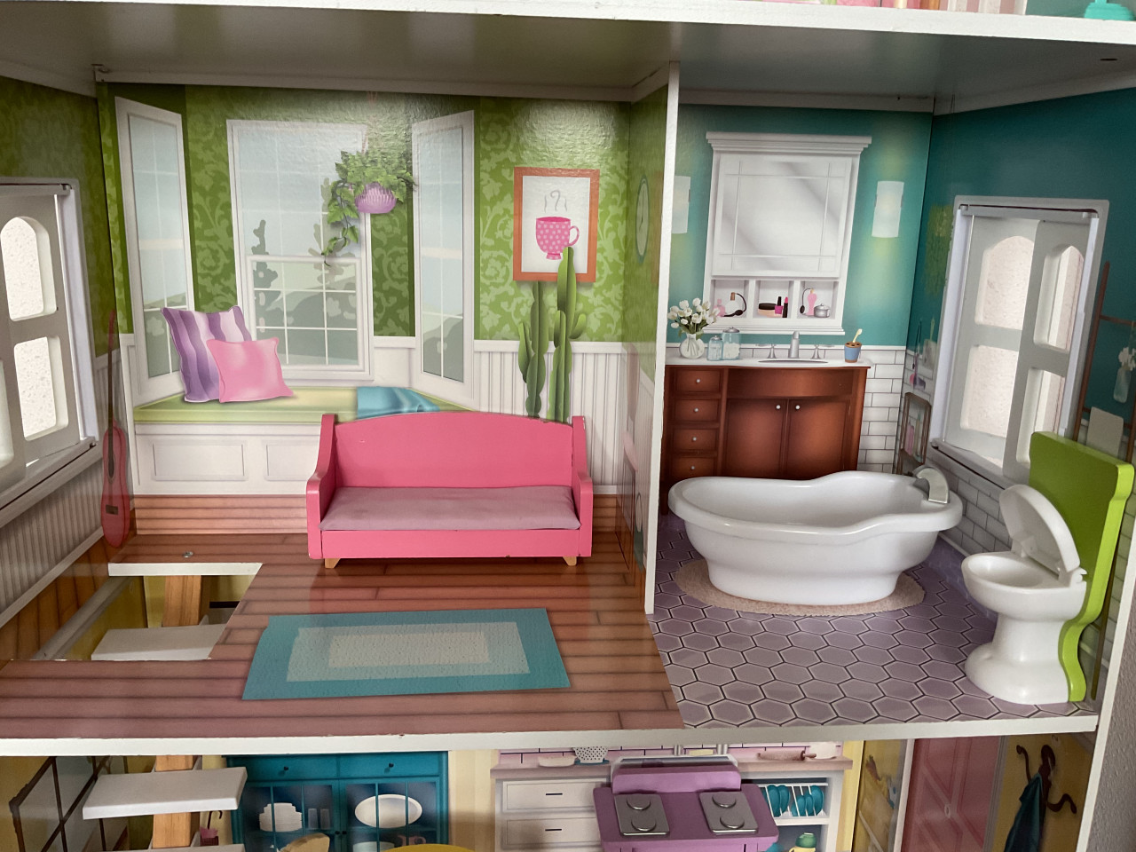 Mooi houten barbiehuis