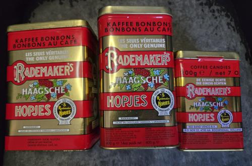 Verzameling 3 vintage blikken van Rademaker's Haagsche Hopjes,