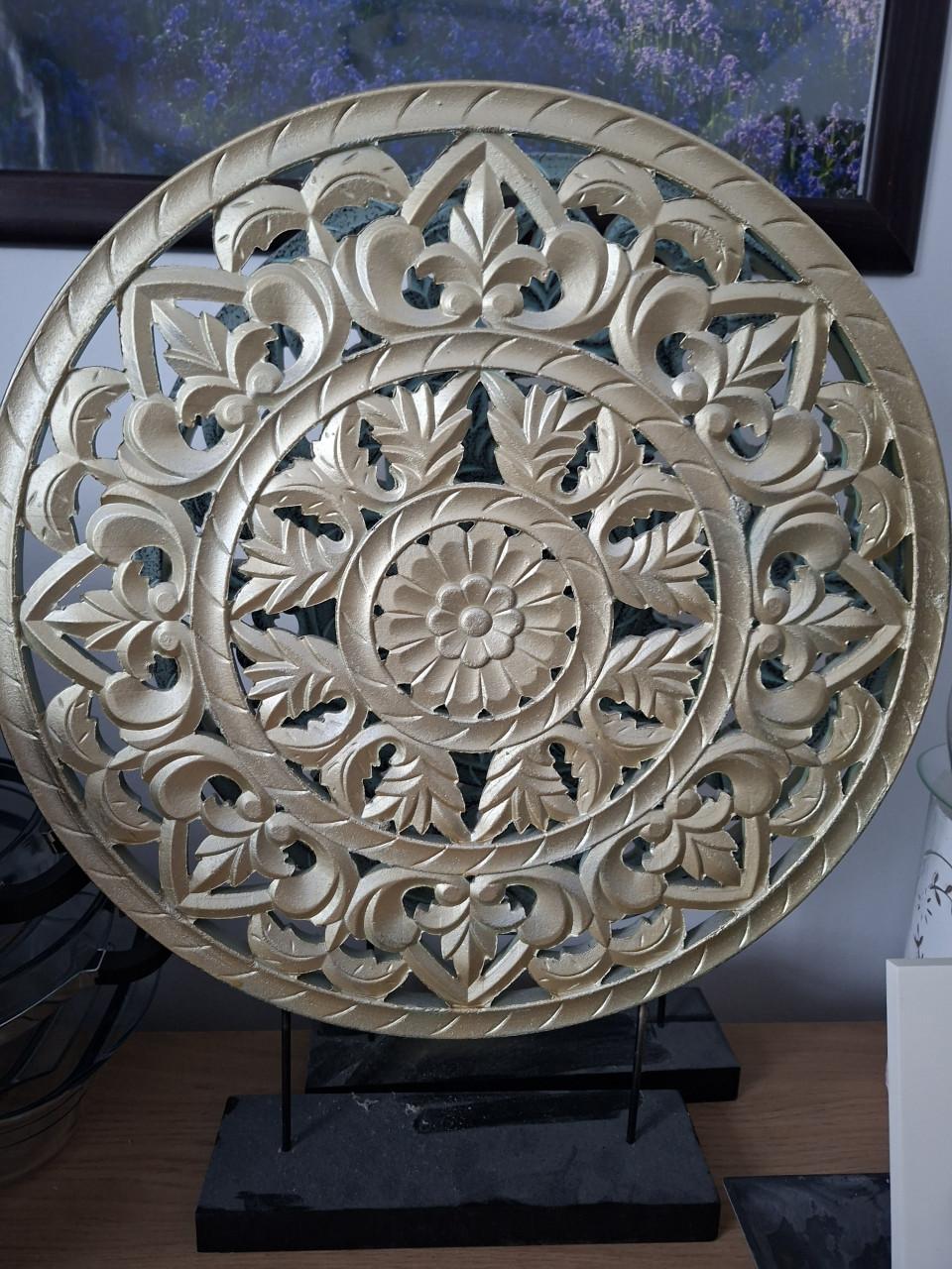 2 mooie grote deco mint/goud