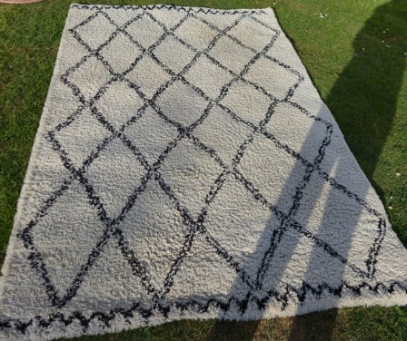 Vloerkleed zwart wit