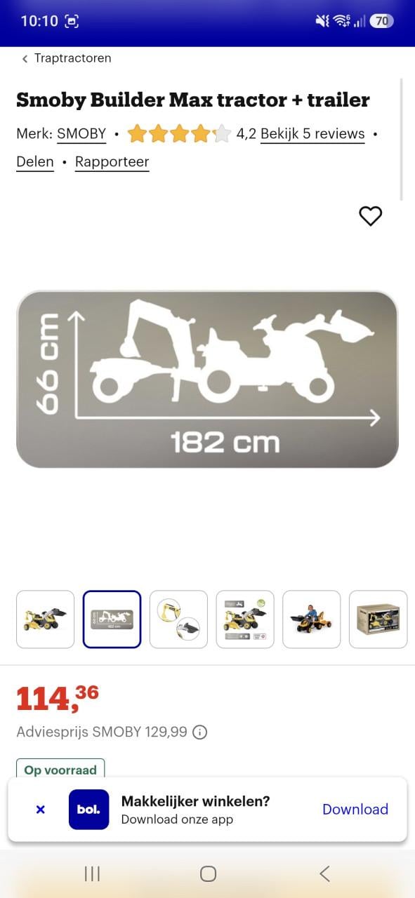 Smoby Builder Max tractor + trailer