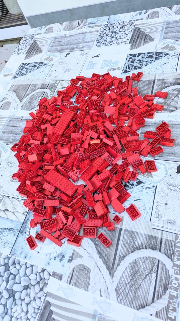 Lego rode bouwstenen 1 kg