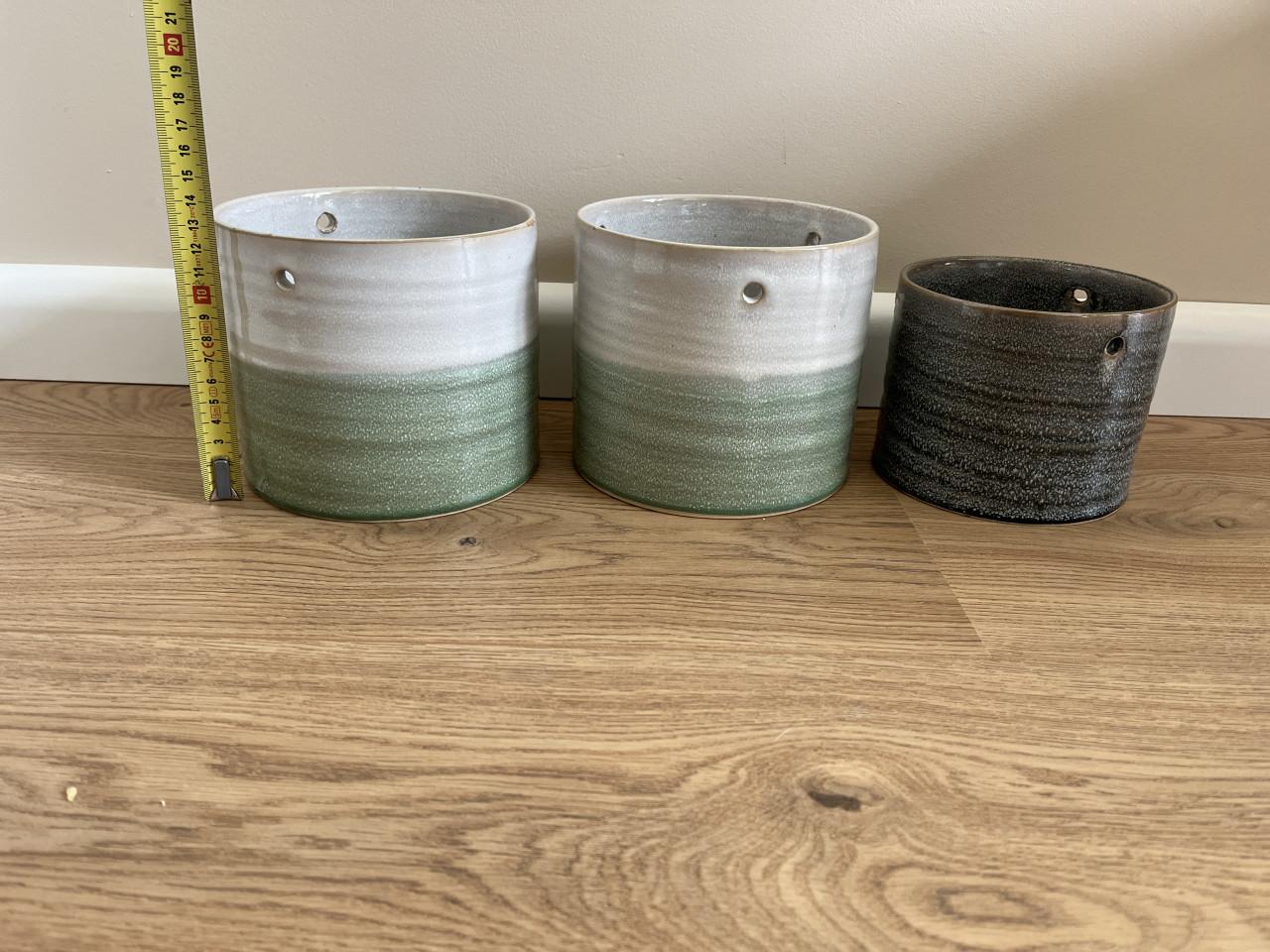 3 hangbloempotten