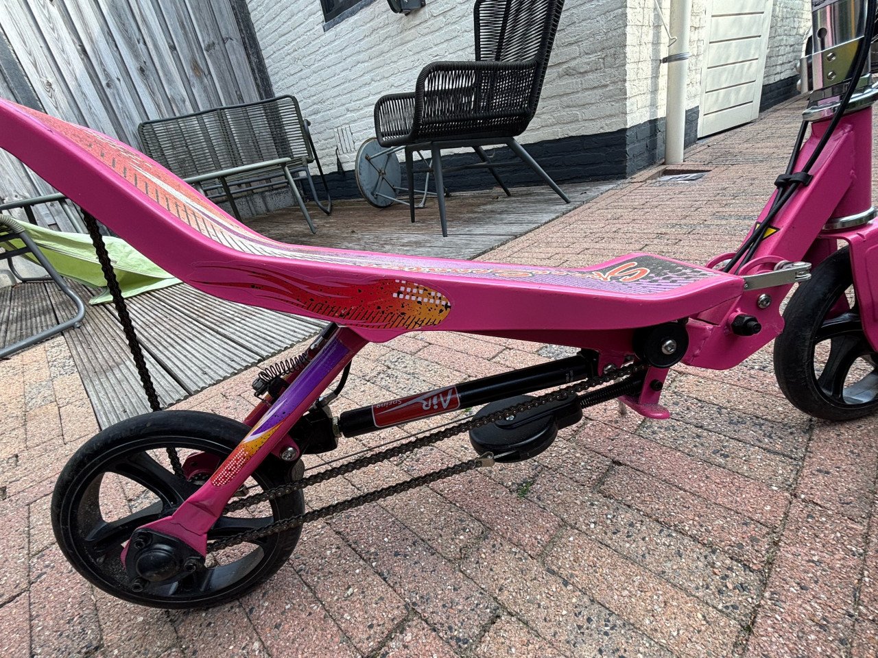 Spacescooter roze. inklapbaar en veelzijdig!