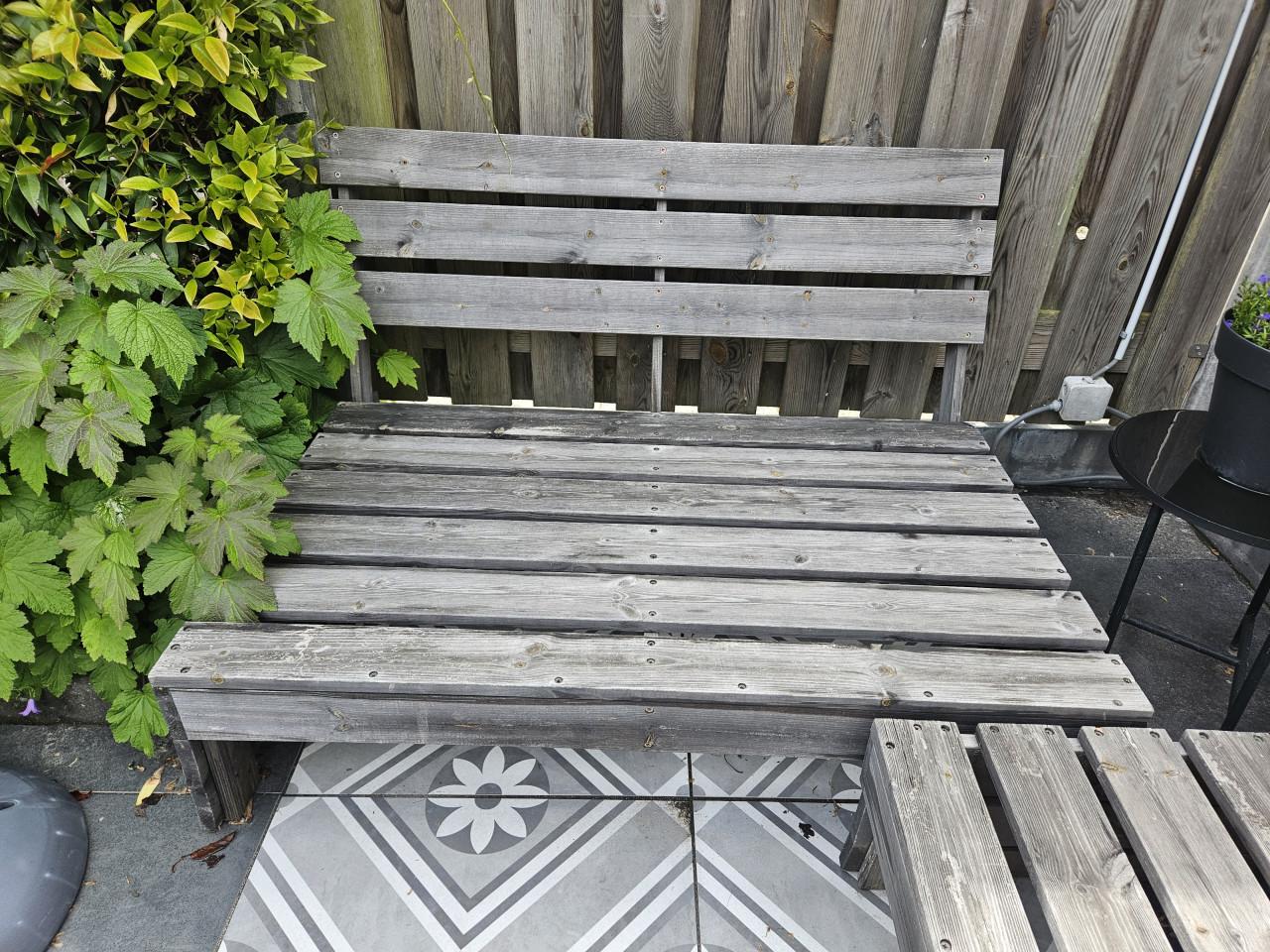 2 Palletbanken met kussens
