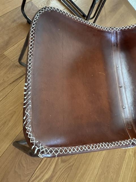 8 stuks lederen eetkamerstoelen