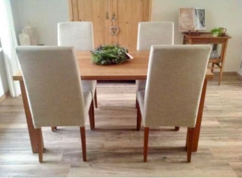 4 eiken eettafel stoelen