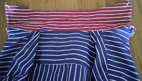 Blauwe gestreepte blouse