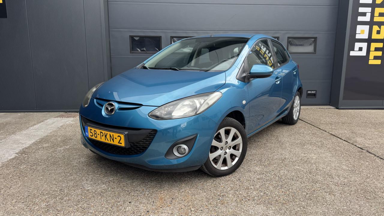Mazda 2 1.3 GT-L 5DRS 2011 Blauw Airco Apk Nap Stoelverwarming