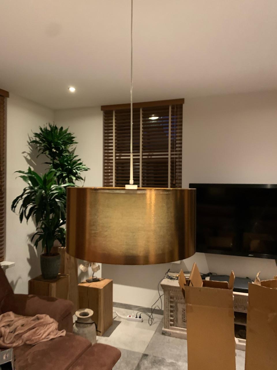Koperkleurige moderne hanglamp