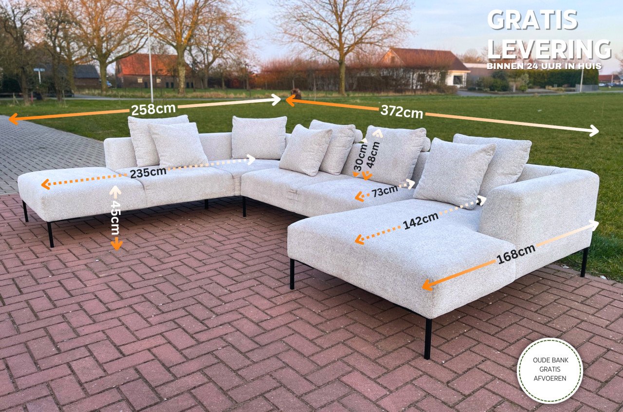 GRATIS LEVERING HEEL NL Mooi Montel Grote Stoffen U-Bankstel