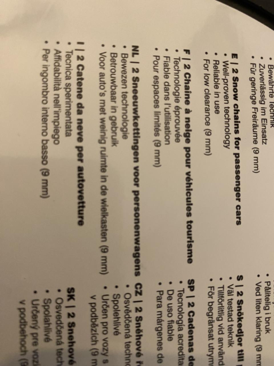 Sneeuwketting Perwag Brenta 9