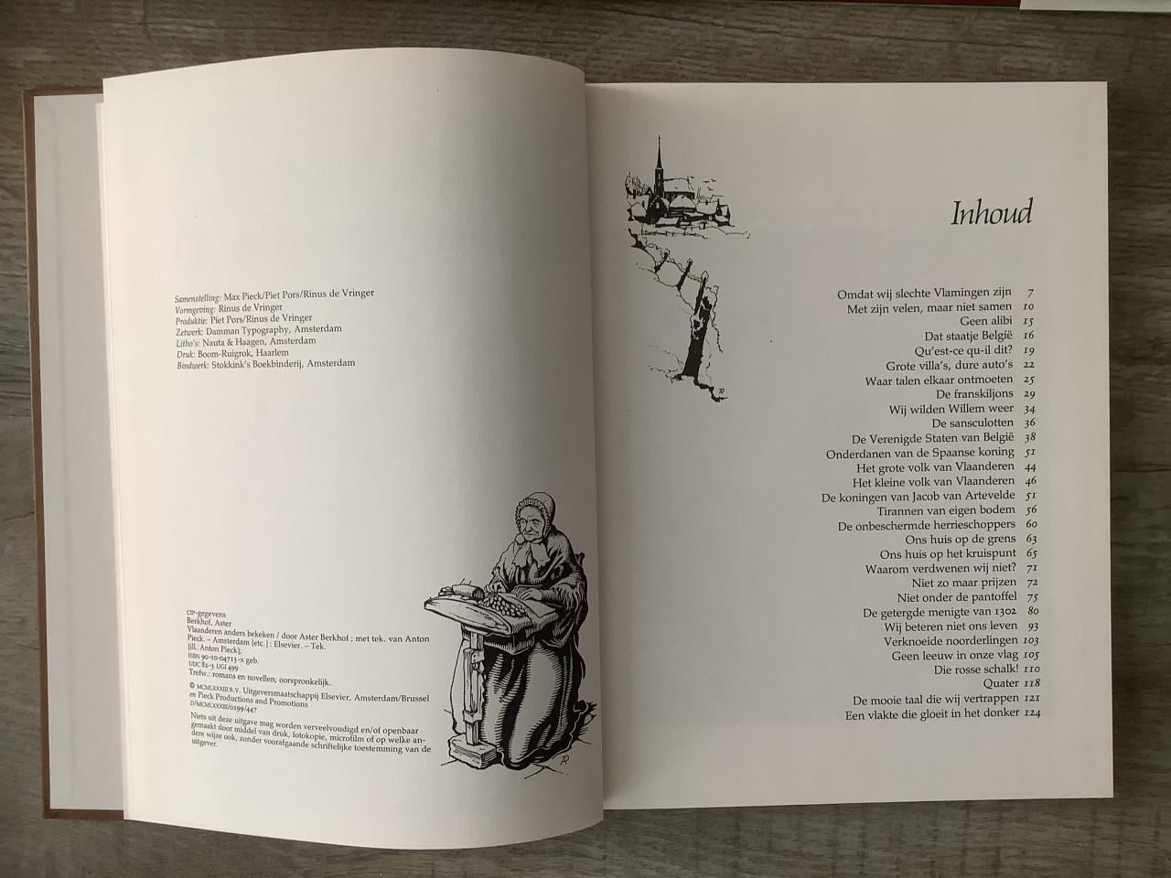 Twee Anton Pieck Boeken, die Goede Oude Tijd + Vlaanderen anders bekeken