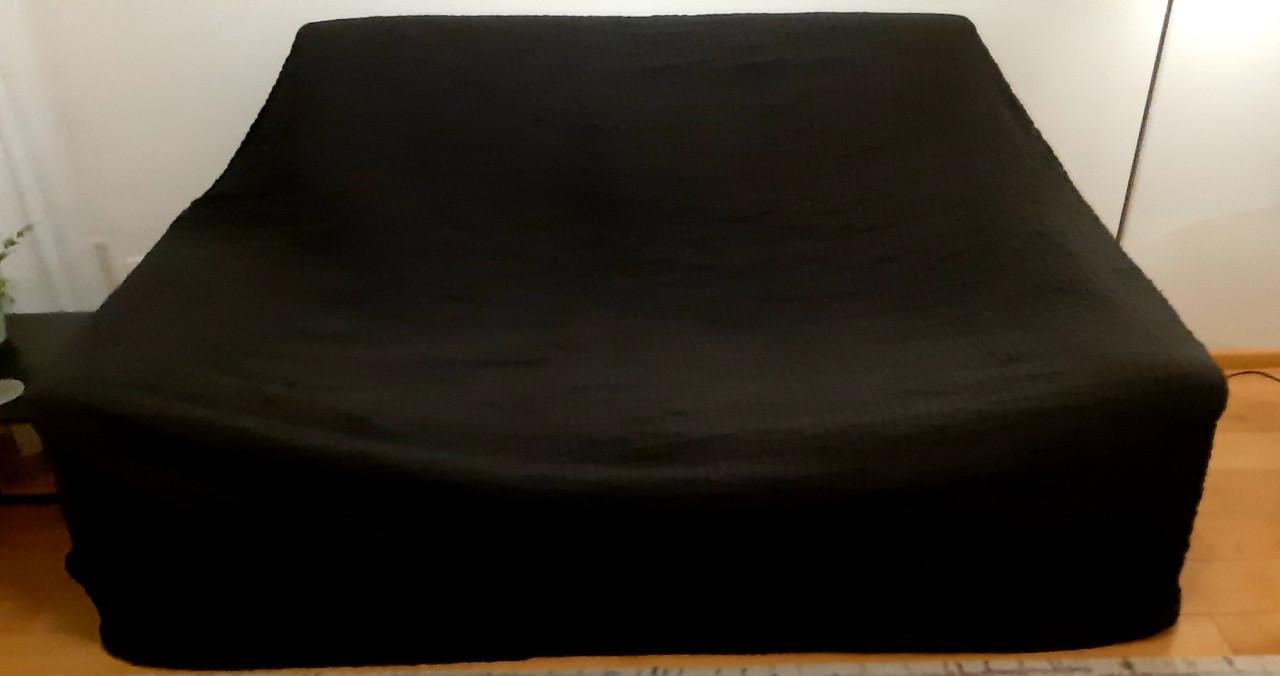 Hoes voor 2 of 3 zits bank + 1 fauteuil  kleur zwart