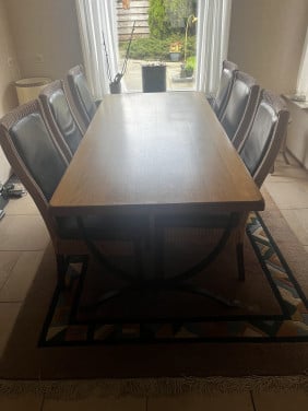 Eettafel met 6 stoelen, ook apart te koop