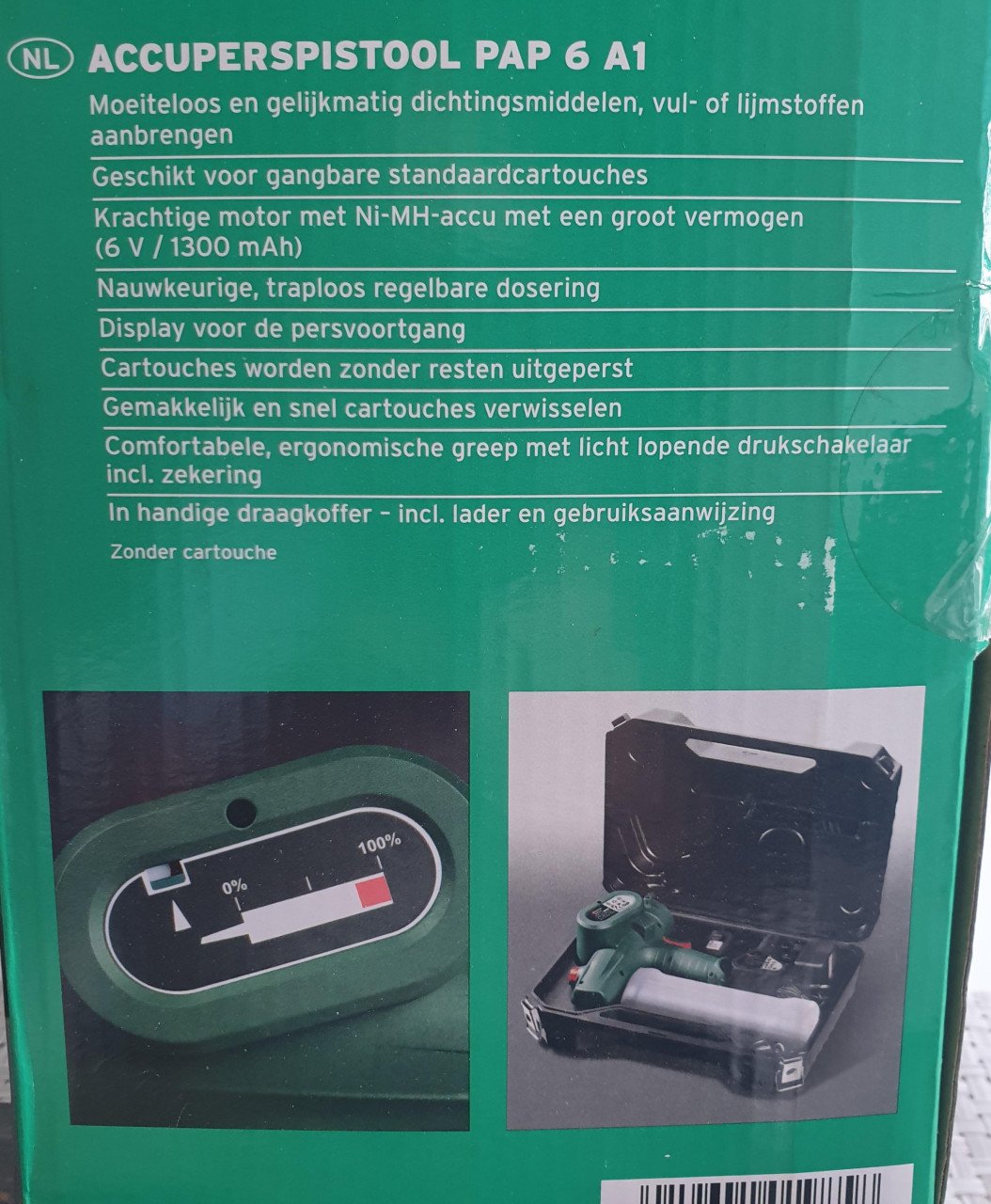 Accuperspistool PAP 6 A1, nog nieuw in koffer met verzegeling