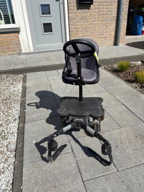 Meerijplank met zitje voor kinderwagen