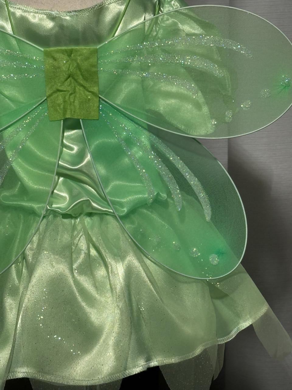 Nieuw 104-110-116 Tinkerbel Elfje Jurk Vleugels Staf Diadeem