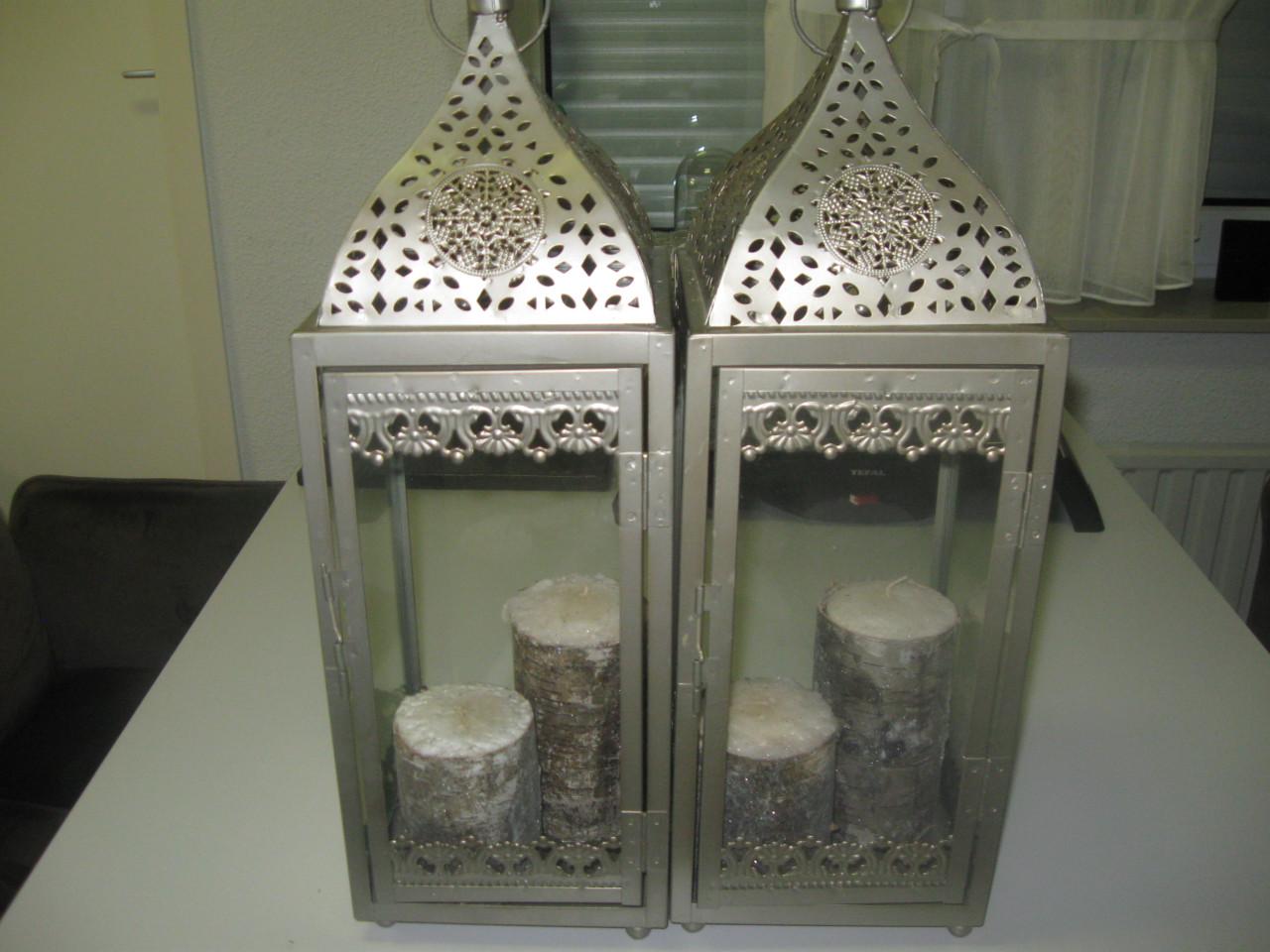 2 Metalen lantaarns