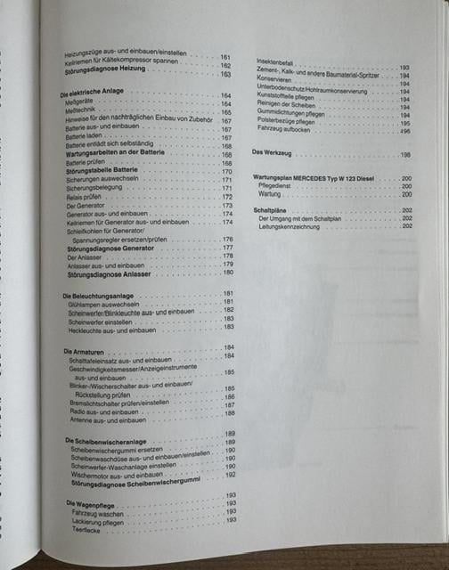 Mercedes Benz W123 Diesel, 1976-84, Etzold, onderhoud & reparatie